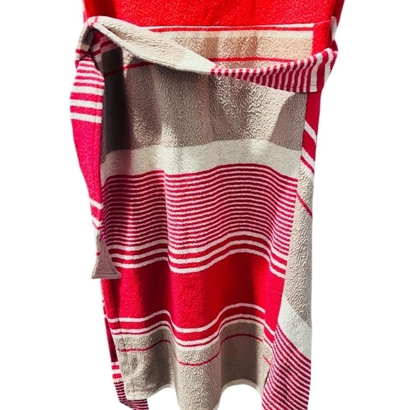 Anthropologie Lilka Sorella Orange Striped Short Sleeve Cotton Dress Size Medium - Picture 4 of 8